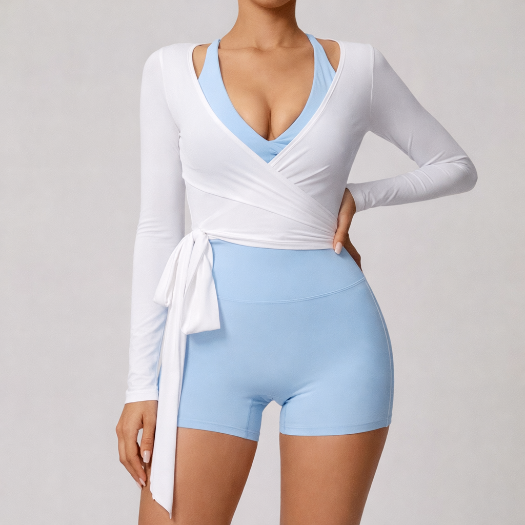 Anaya wrap top - white