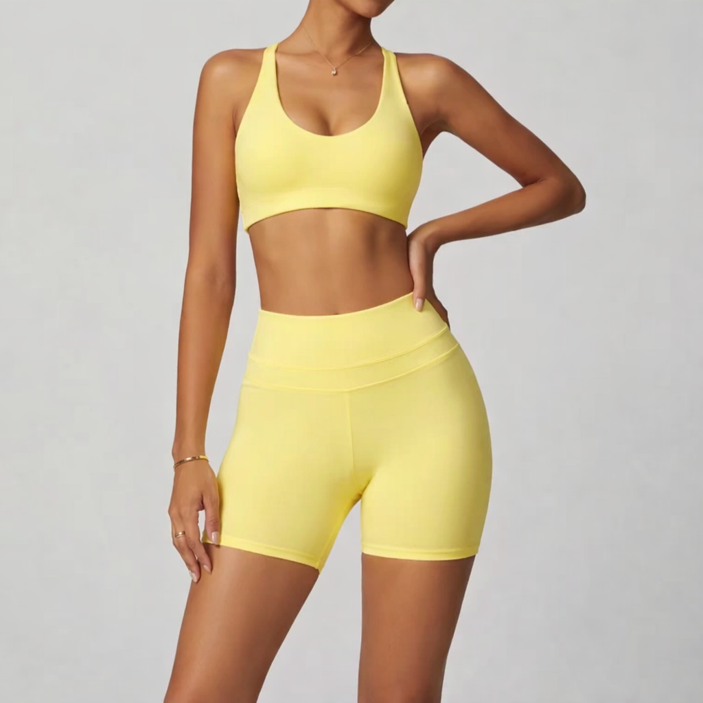 Zara set short - yellow