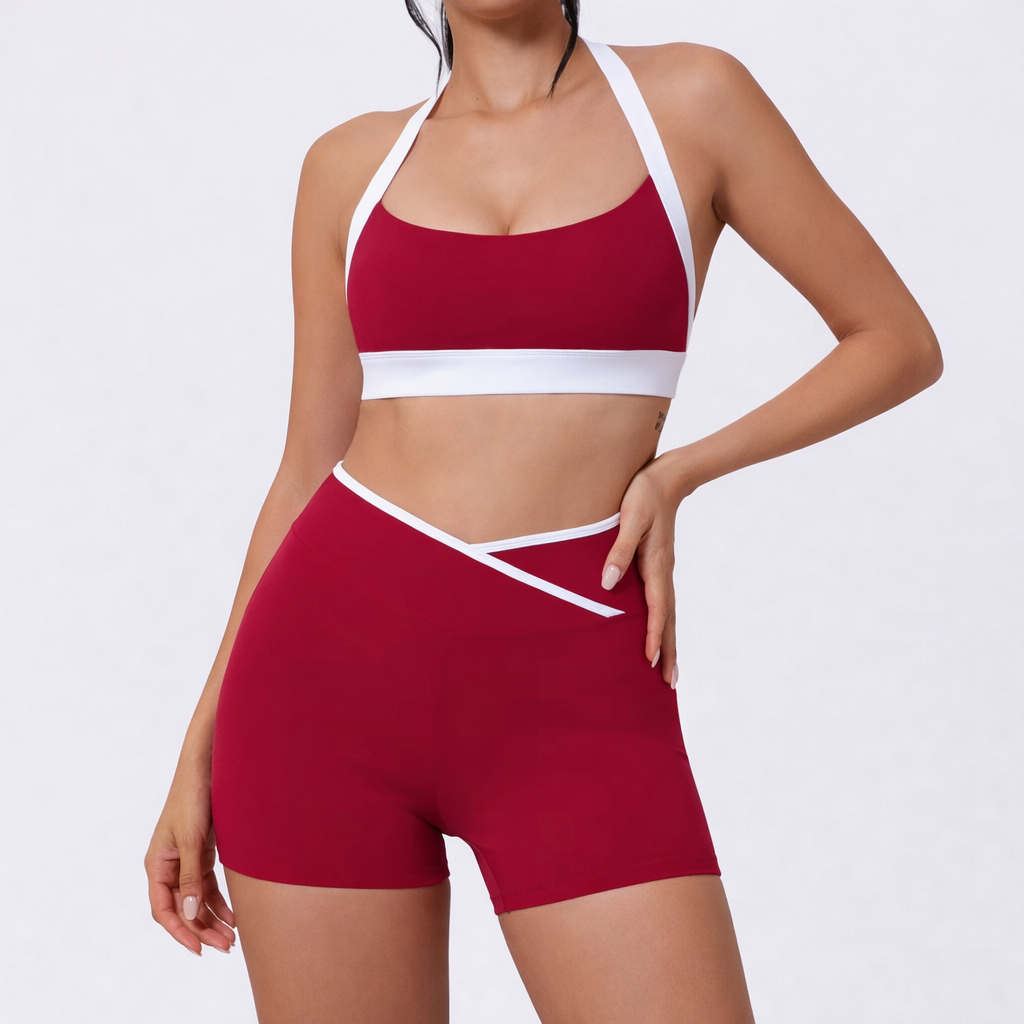 Jade set short - red