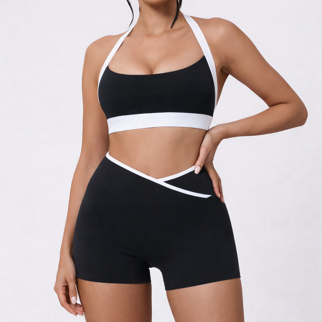 Jade set short - black