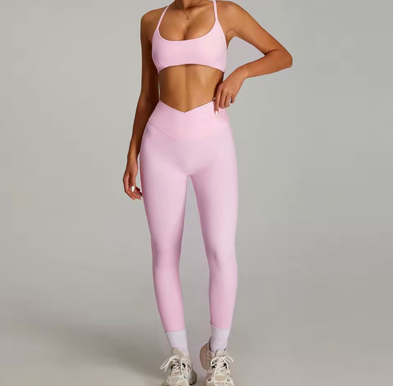 Laura set long - pink