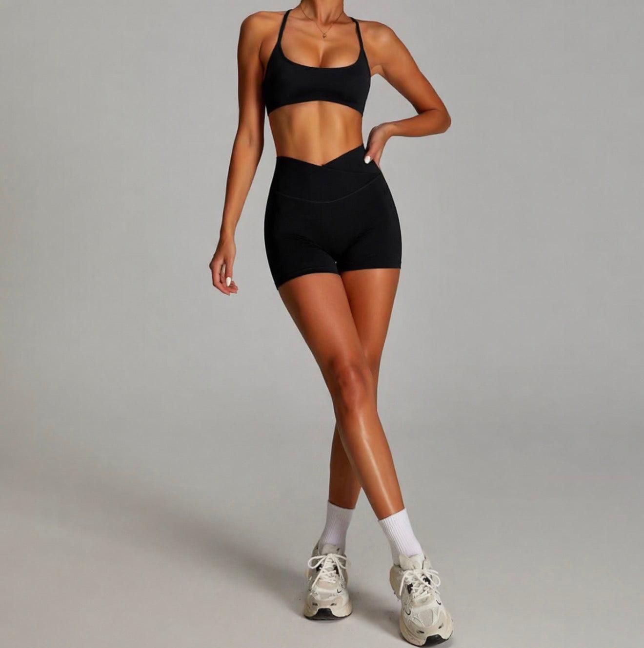Laura set short - black