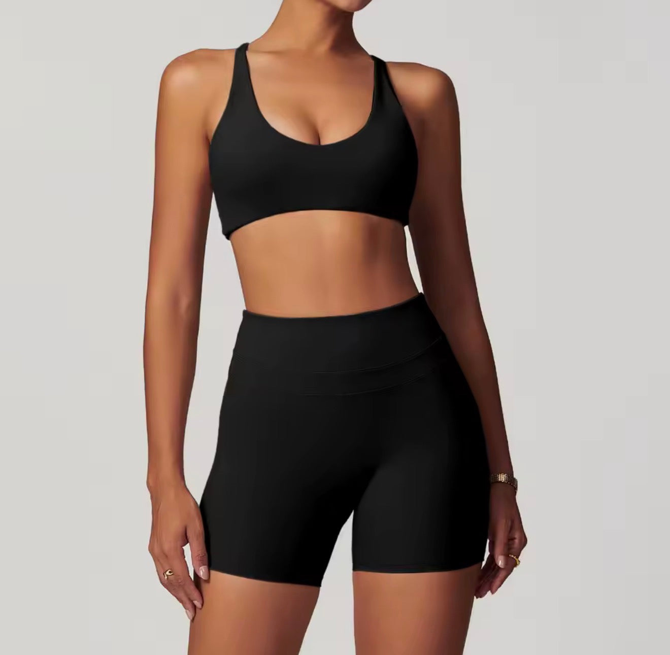 Zara set short - black