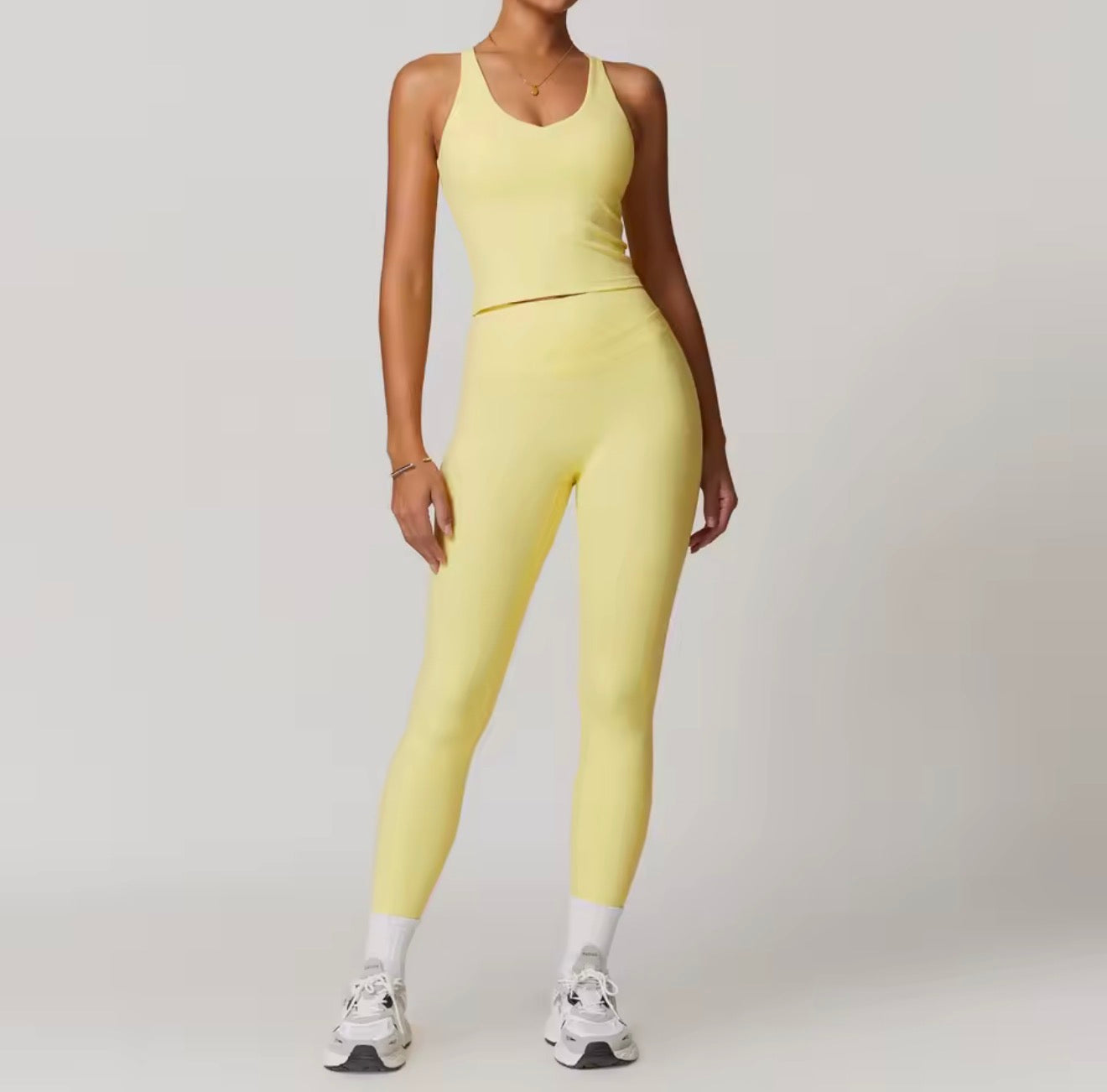 Zara set long / long top - yellow