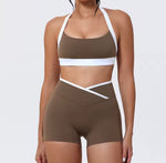 Jade set short - mocha brown
