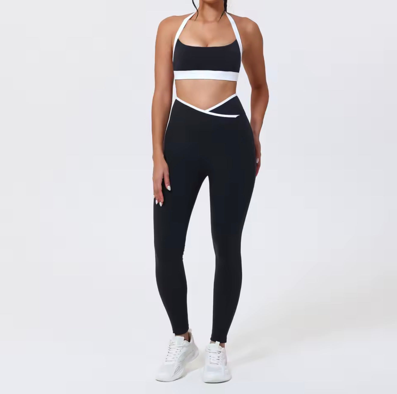 Jade set long - black