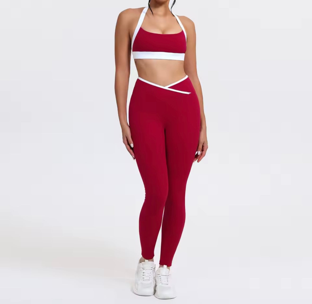 Jade set long - red